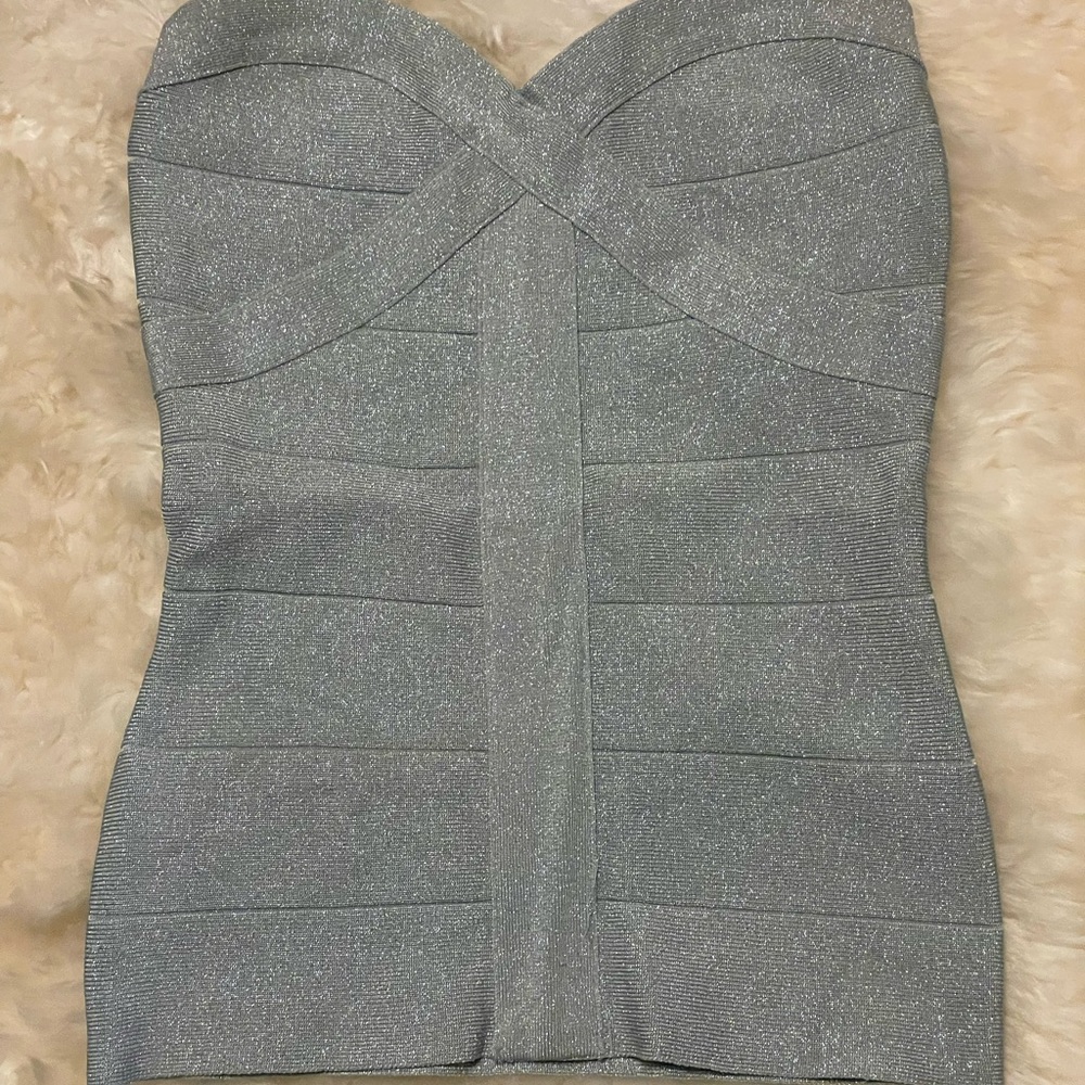 Bebe tube top metallic